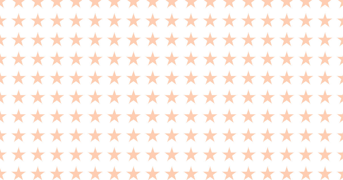 柔らかい色の星柄背景素材（白地×オレンジ）