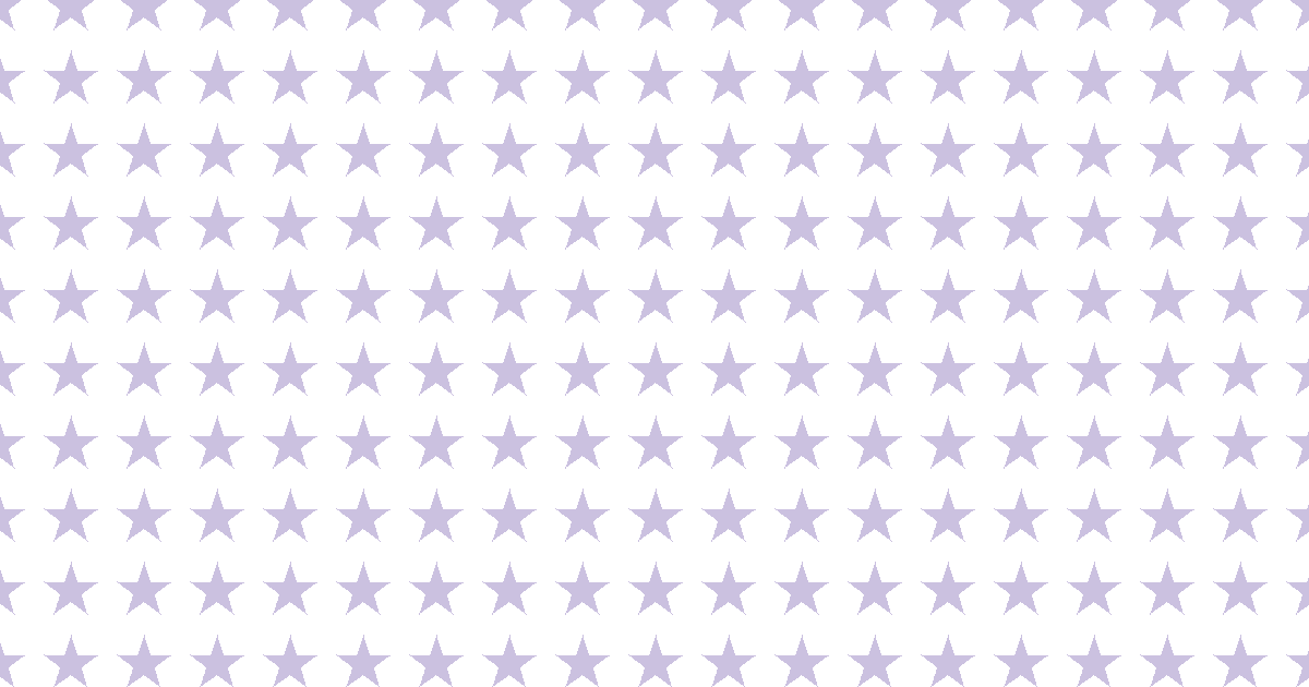 柔らかい色の星柄背景素材（白地×パープル）