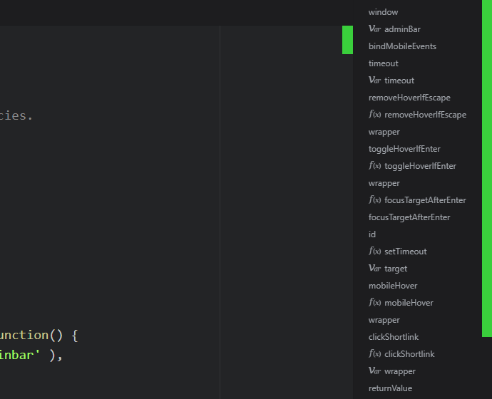 Atom 関数一覧を表示してジャンプできるようになるパッケージ Symbols Tree View One Notes