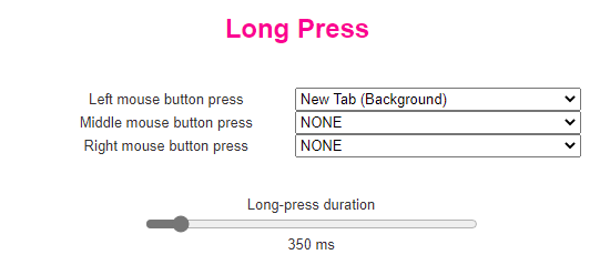 Long Press New Tab