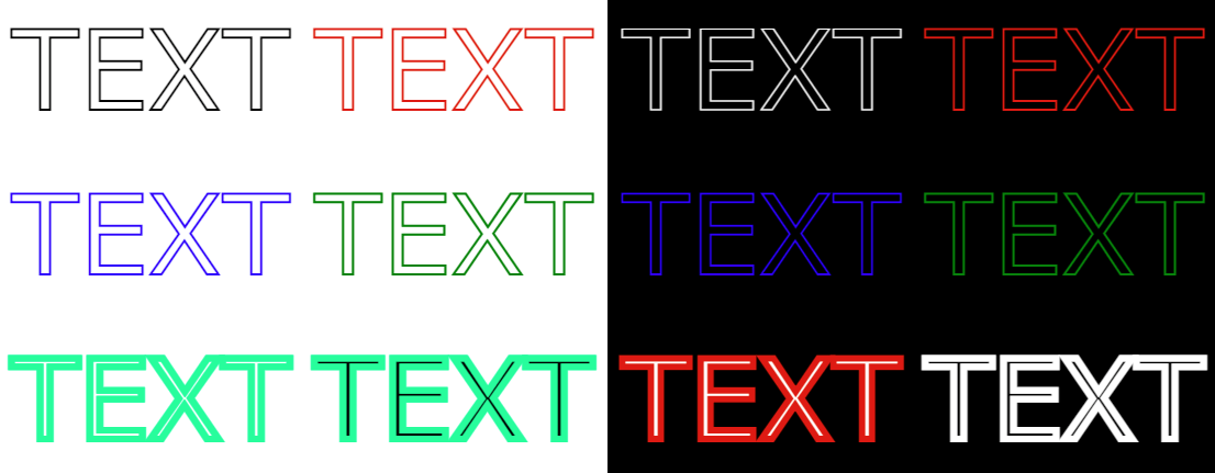 text-strokeを使った縁取り文字のサンプル集
