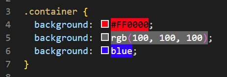 CSSのカラーコードに色を付ける