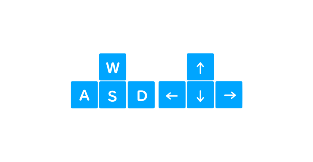 JavaScript | 方向キーとWASDキーの入力イベントを実装する方法 | 1 NOTES