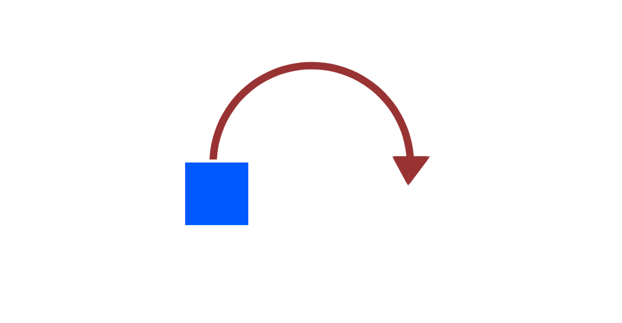 弧を描いて移動するCSSアニメーションサンプル