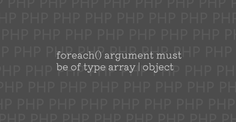 php foreach property in object
