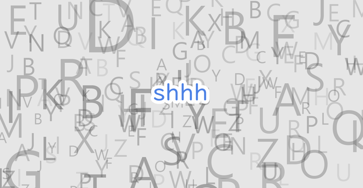 shhhとは、その意味や英語での例文など