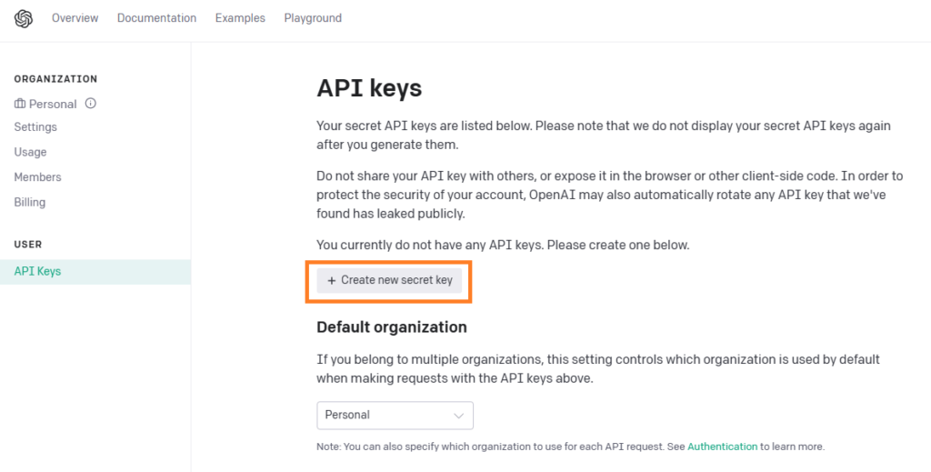 OpenAI | APIキーを取得する方法 | 1 NOTES